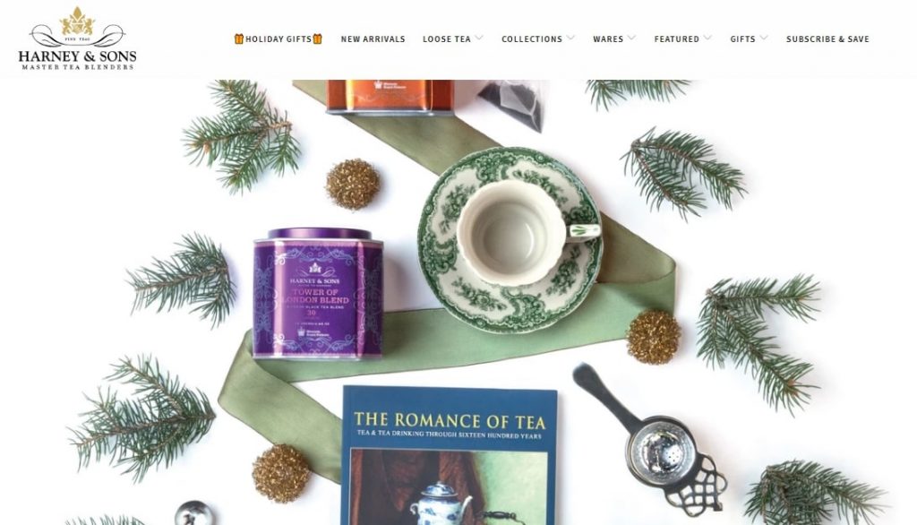 Harney & sons tea shop website