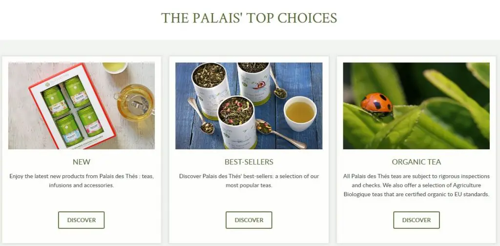 Palais des thes tea shop website