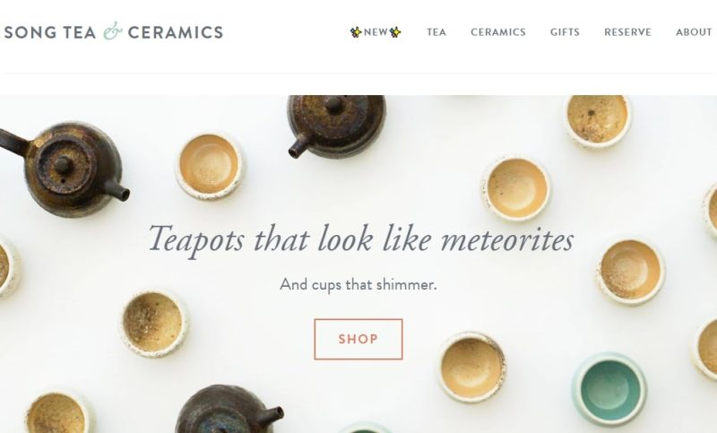 Song tea & ceramics tea shop website