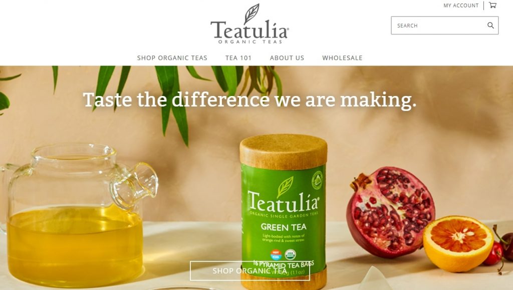 Teatulia tea shop website