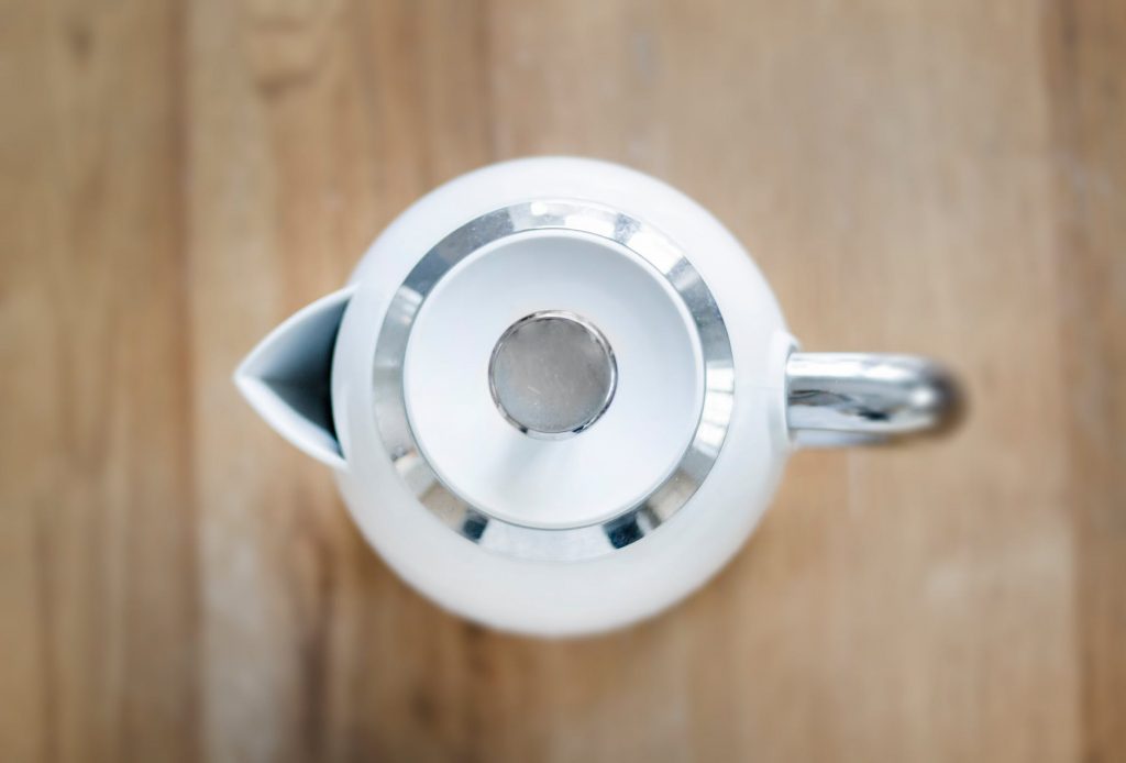 Top view of an electric tea kettle