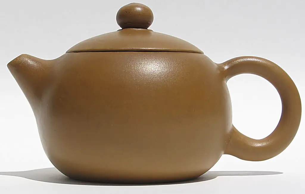 A brown clay teapot 