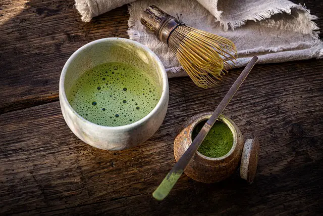 Bowl of ippodo matcha green tea