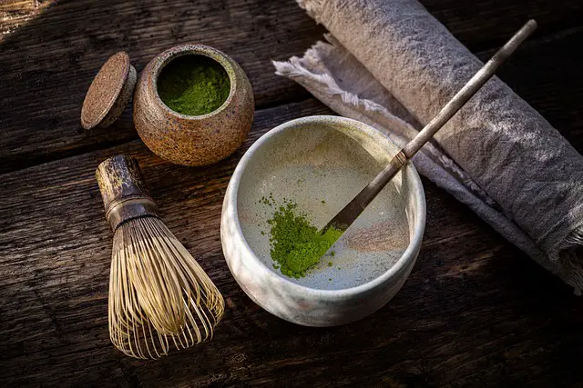 Preparing ceremonial matcha