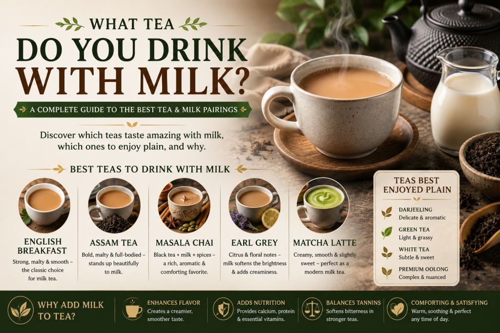 What teas can you drink with milk on TeaMinded