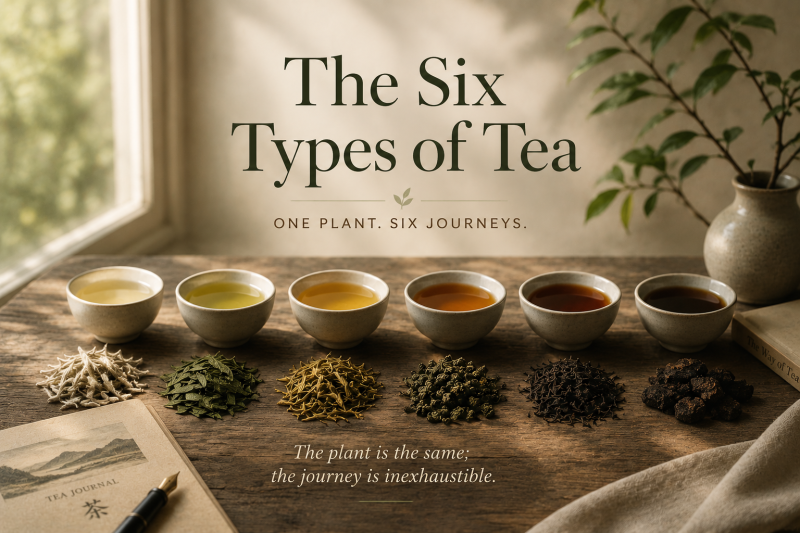 The six types of tea on teaminded website