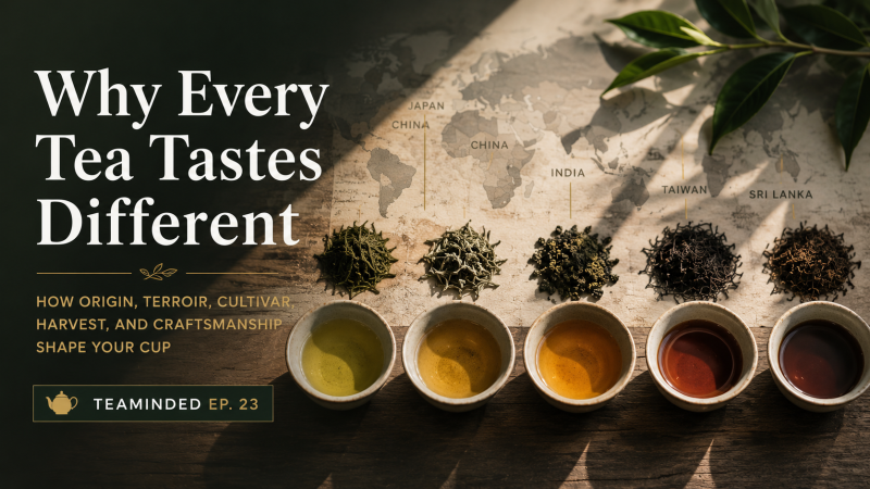 Various types of teas for tasting